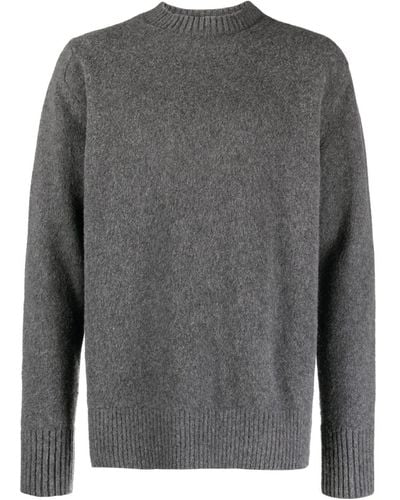 OAMC Logo Intarsia-knit Wool Sweater - Grey