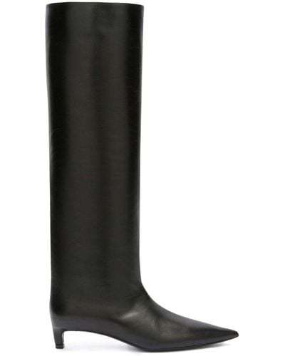 Jil Sander 30mm Knee-high Leather Boots - Black