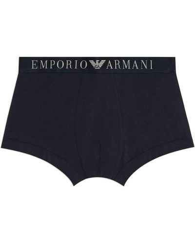 Emporio Armani Shorts mit Logo-Bund - Blau