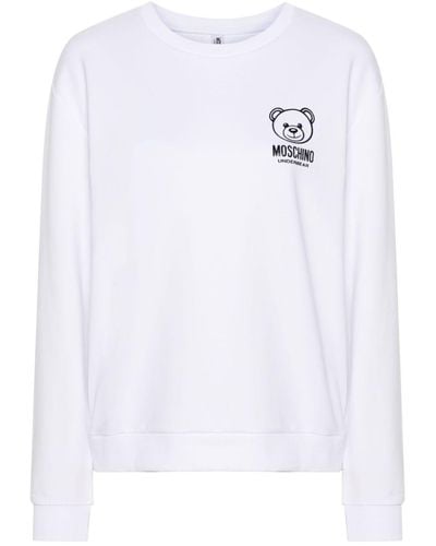 Moschino Teddy Bear Motif Sweatshirt - White