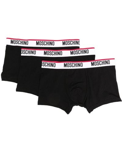 Moschino Logo Waistband Boxers Set - Black