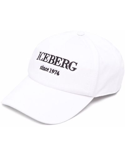 Iceberg Logo-embroidered Cap - White