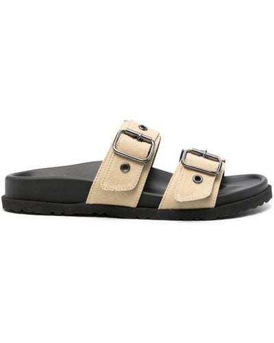 MSGM Buckle-strap Sandals - White