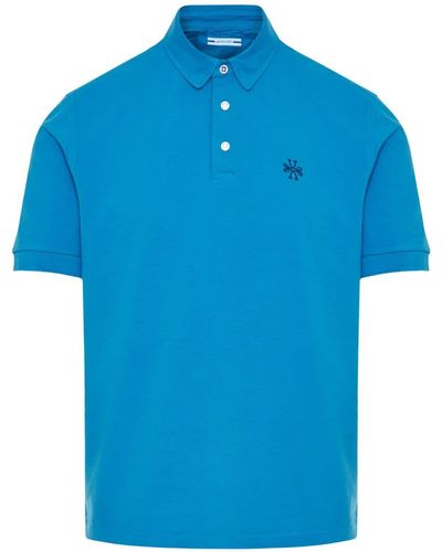 Jacob Cohen Logo-embroidered Piqué Polo Shirt - Blue
