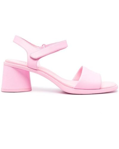 Camper Kiara 65mm Leather Sandals - Pink