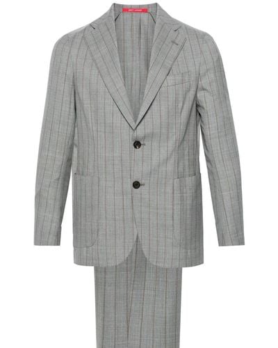 Bagnoli Sartoria Napoli Double-breasted virgin wool suit - Grau