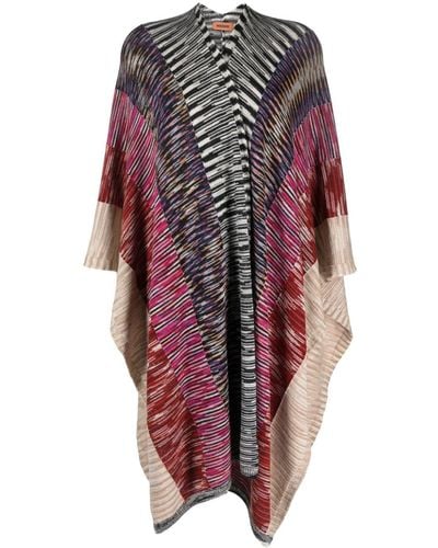 Missoni Poncho Met Logoprint - Zwart