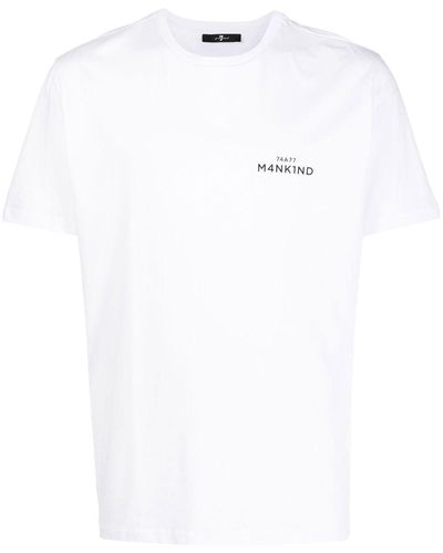 7 For All Mankind Logo-print Cotton T-shirt - White