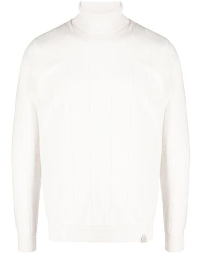 Brioni Roll-neck Cashmere Jumper - White