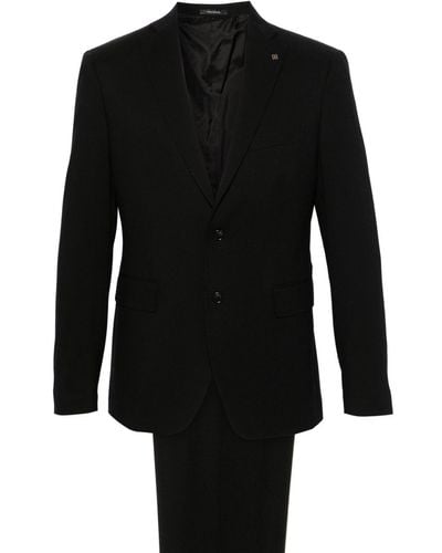 Tagliatore Notch-lapels Single-breasted Suit - Black