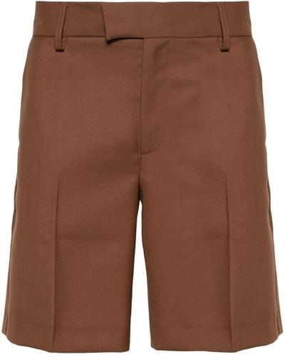 Séfr Pressed-crease Tailored Shorts - Brown