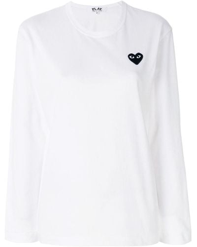 COMME DES GARÇONS PLAY Heart Sweater - White