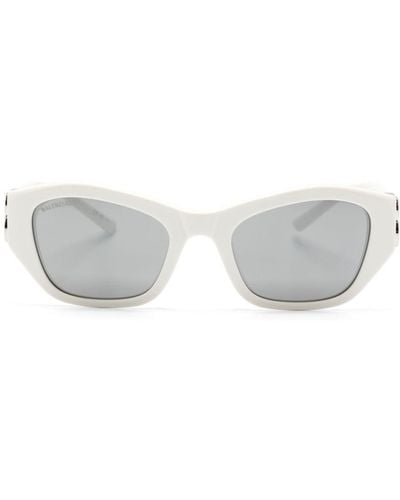 Balenciaga Sonnenbrille mit Cat-Eye-Gestell - Weiß