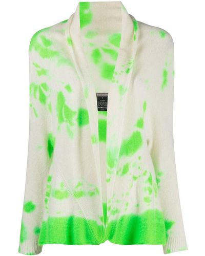 Suzusan Cardigan con fantasia tie dye - Verde