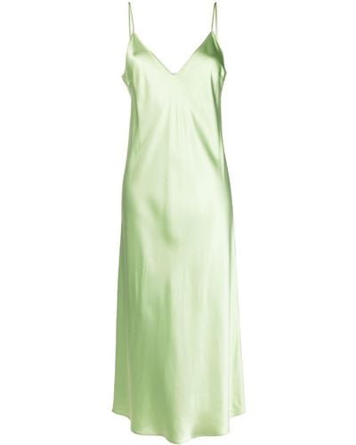 JOSEPH Clea Satin Slip Dress - Green