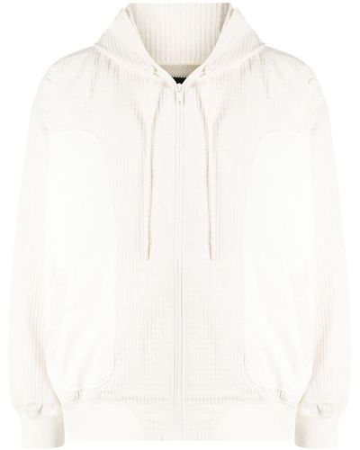 FIVE CM Panelled Hooded Jacket - White