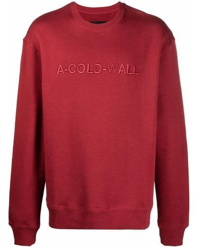 A_COLD_WALL* Sweatshirt mit Logo-Stickerei - Rot