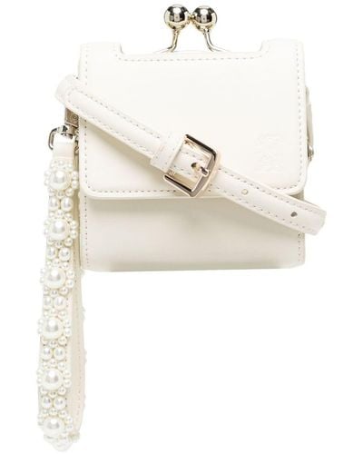 Simone Rocha Pearl-embellished Mini Crossbody Bag - White