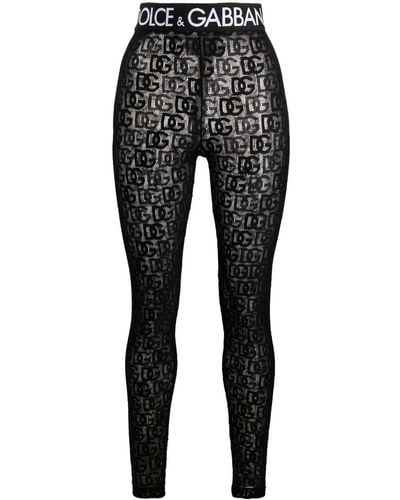 Dolce & Gabbana Legging Met Logoprint - Zwart