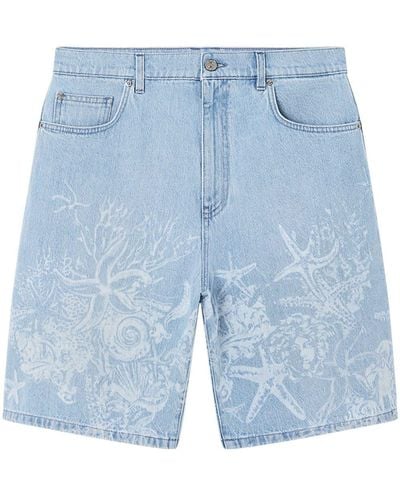 Versace Jeans-Shorts mit Barocco Sea-Print - Blau