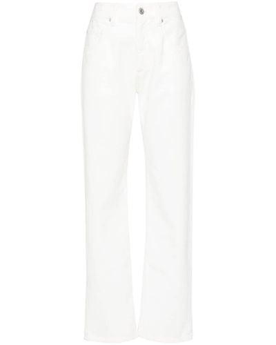 Brunello Cucinelli Mid-rise Straight-leg Jeans - White