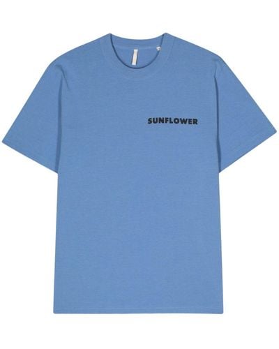 sunflower T-shirt Met Logoprint - Blauw