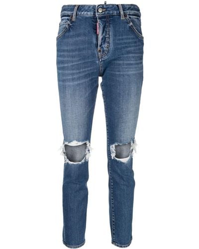 DSquared² Jeans con dettaglio cut-out - Blu