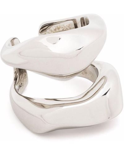 Alexander McQueen Ring im Layering-Look - Mettallic