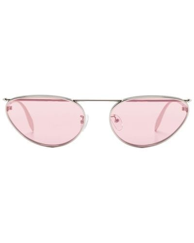 Alexander McQueen Cat-Eye-Sonnenbrille mit Piercing - Pink