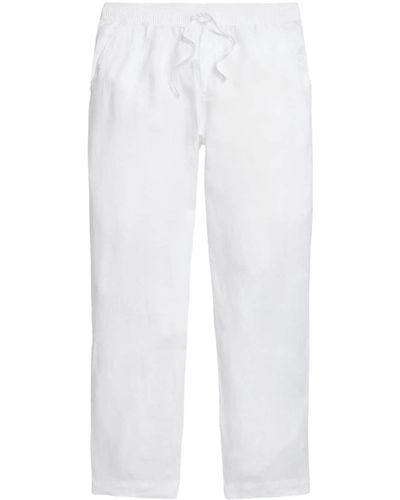 Polo Ralph Lauren Pantalon en lin à coupe droite - Blanc