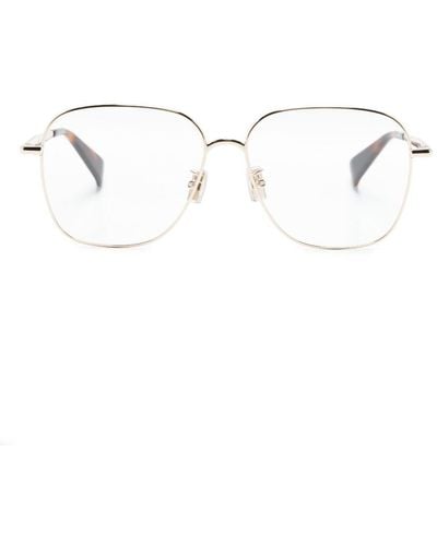 KENZO Brille mit rundem Gestell - Mettallic