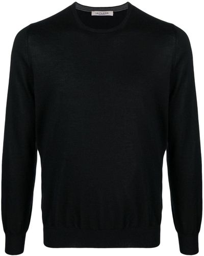 Fileria Crew-neck Cashmere-blend Sweater - Black