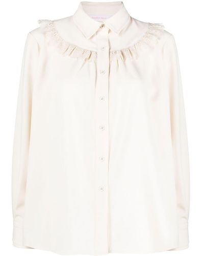See By Chloé Lace-trim Button-up Shirt - White