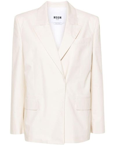MSGM シングルジャケット - ホワイト