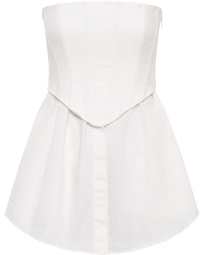 Dion Lee Internal-corset Organic-cotton Minidress - White