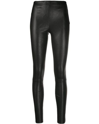 Alice + Olivia Leggings aus Lammleder - Schwarz