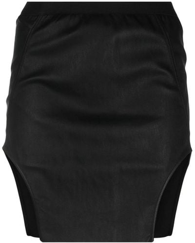 Rick Owens Diana Leather Miniskirt - Black