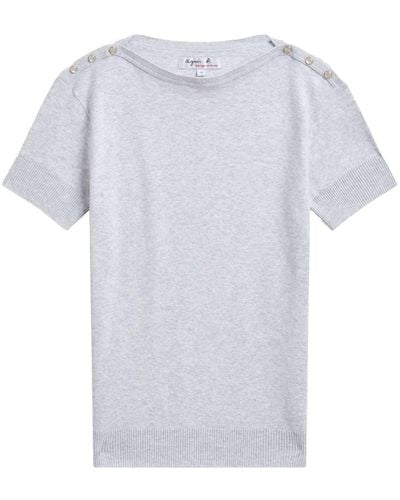 agnès b. Badine Cotton T-shirt - White