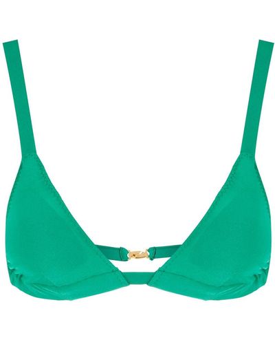 Clube Bossa Top bikini Paladina con effetto jacquard - Verde