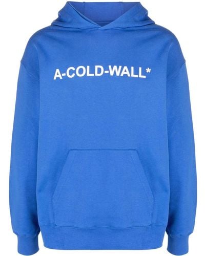A_COLD_WALL* Hoodie mit Essentials-Logo - Blau