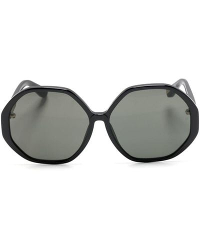 Linda Farrow Paloma Hexagon Sunglasses - Grey