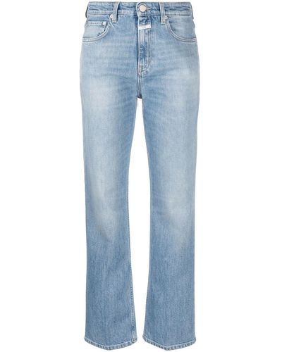 Closed Faded Straight-leg Jeans - Blue
