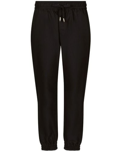 Dolce & Gabbana Pantalon de jogging à lien de resserrage - Noir