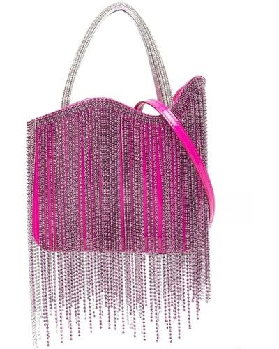 Le Silla Mini Ivy Crystal Fringe Bag - Pink