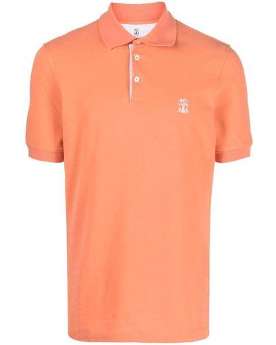 Brunello Cucinelli Short-sleeved Polo Shirt - Orange