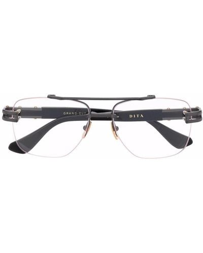 Dita Eyewear パイロット眼鏡フレーム - グレー