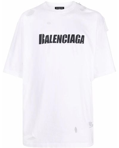Balenciaga Caps Tシャツ - ホワイト