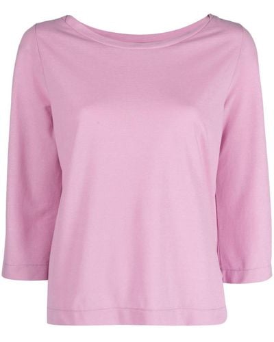 Zanone Long-sleeve Cotton T-shirt - Pink