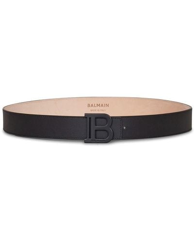 Balmain Belt With Pb Monogram - Black