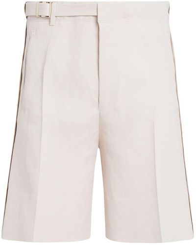 Zegna Oasi Linen Shorts - Natural